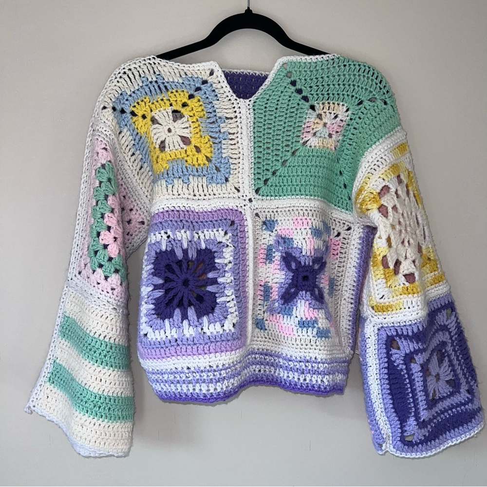 Granny Square Boho Top - Picture 2 of 7